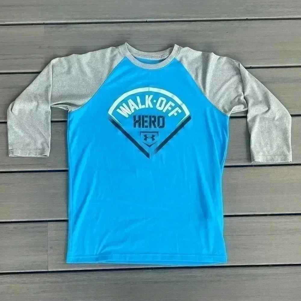 Under Armour 3/4 Sleeve‎ Baseball Tee Size YXL